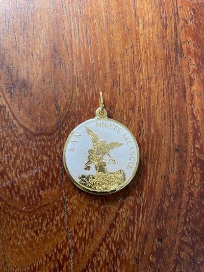 Saint Michael the Archangel G Gold Encapsulated Medal 30 mm