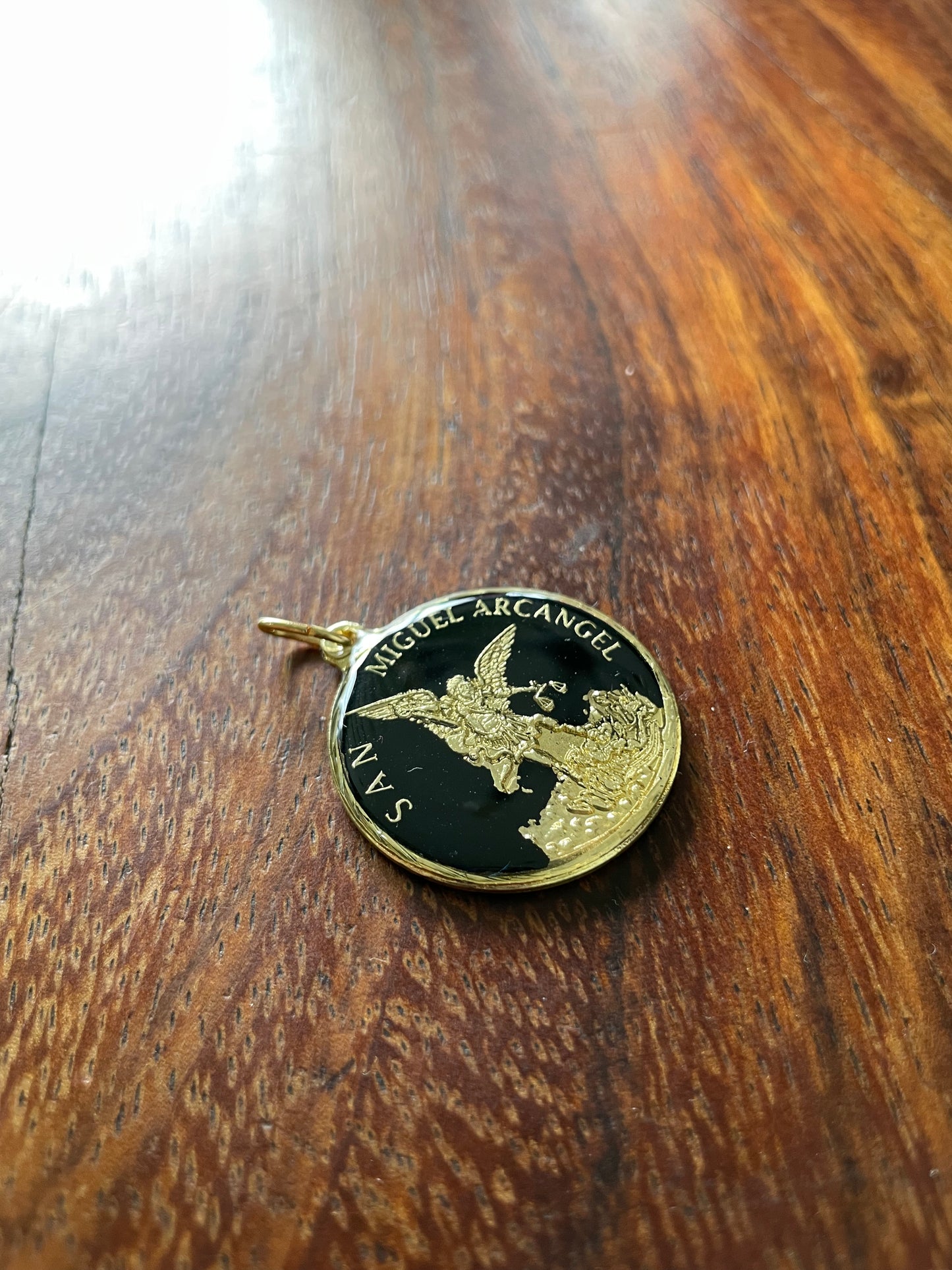 Saint Michael the Archangel G Gold Encapsulated Medal 30 mm