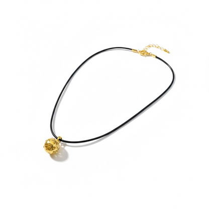 Llamador De Angeles Sencillo En Metal Dorado