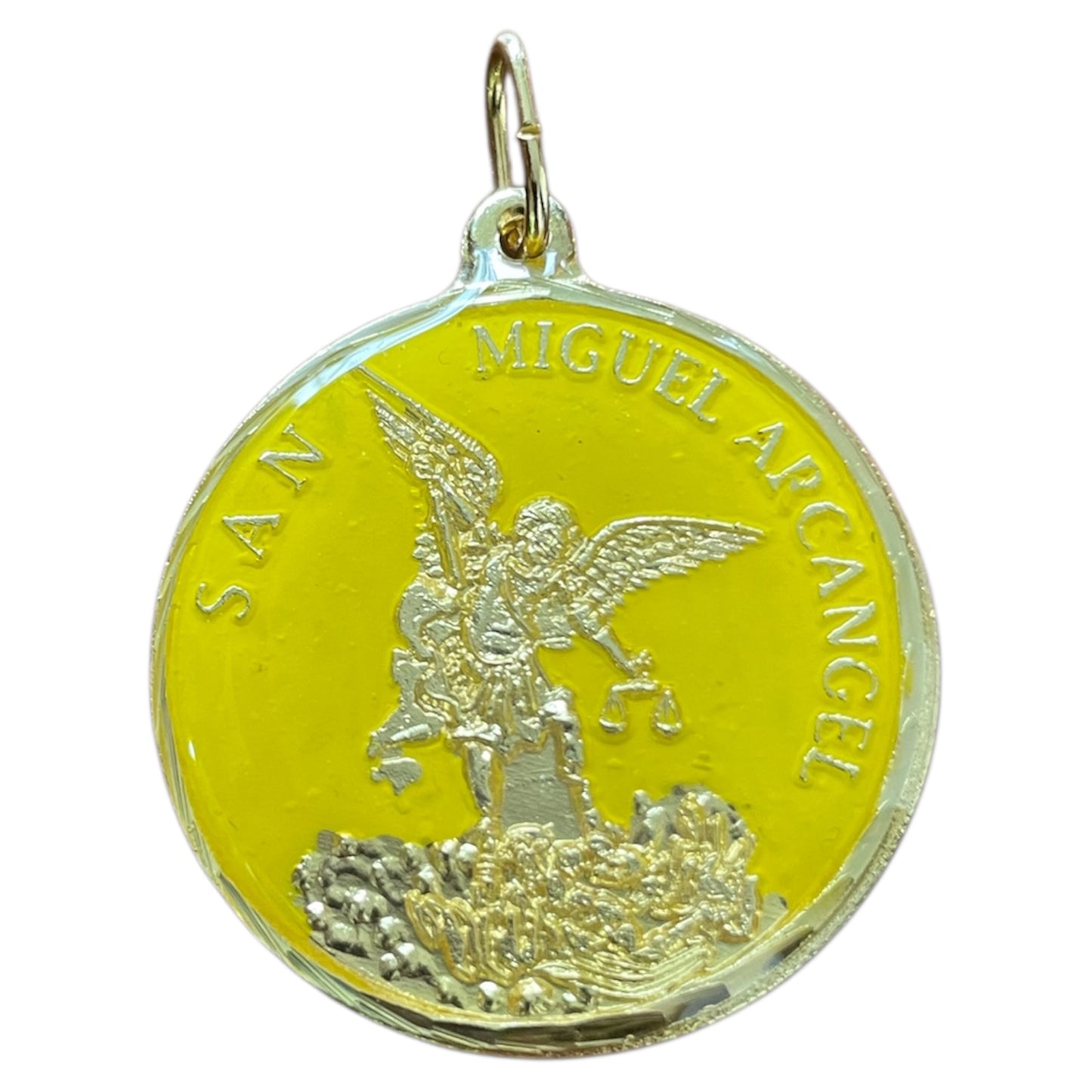Saint Michael the Archangel G Gold Encapsulated Medal 30 mm