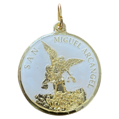 Saint Michael the Archangel G Gold Encapsulated Medal 30 mm