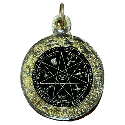 Star Pendant 12 Zodiac Signs in encapsulated metal