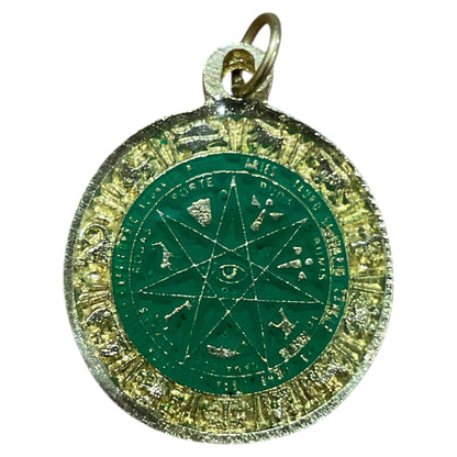 Star Pendant 12 Zodiac Signs in encapsulated metal