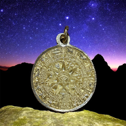 Star Pendant 12 Zodiac Signs in encapsulated metal