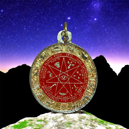 Star Pendant 12 Zodiac Signs in encapsulated metal