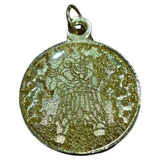 Mammon Die-Cut Pendant Encapsulated in Resin