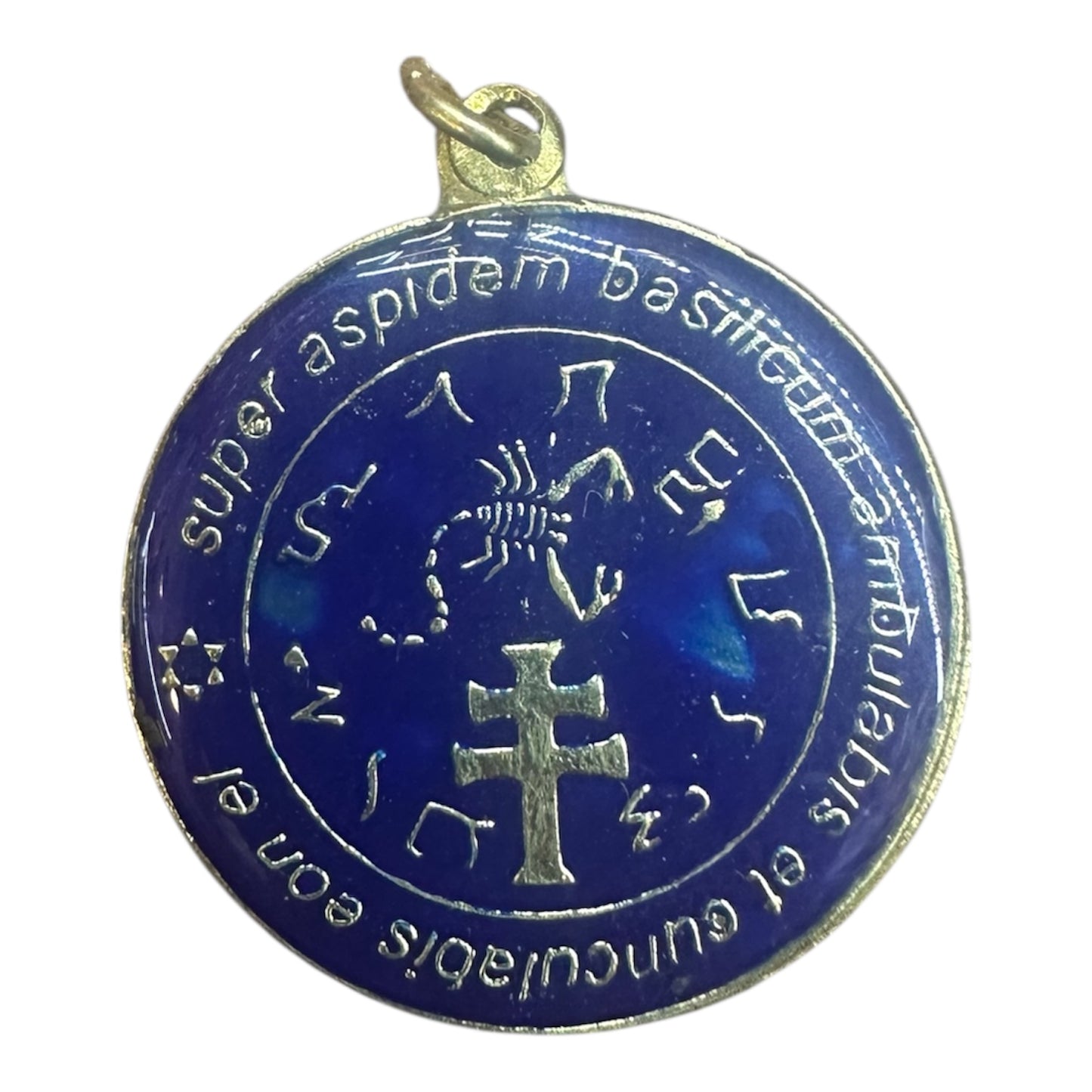 Exterminador Talisman Amulento Encapsulado Y Baño De Oro 3cm