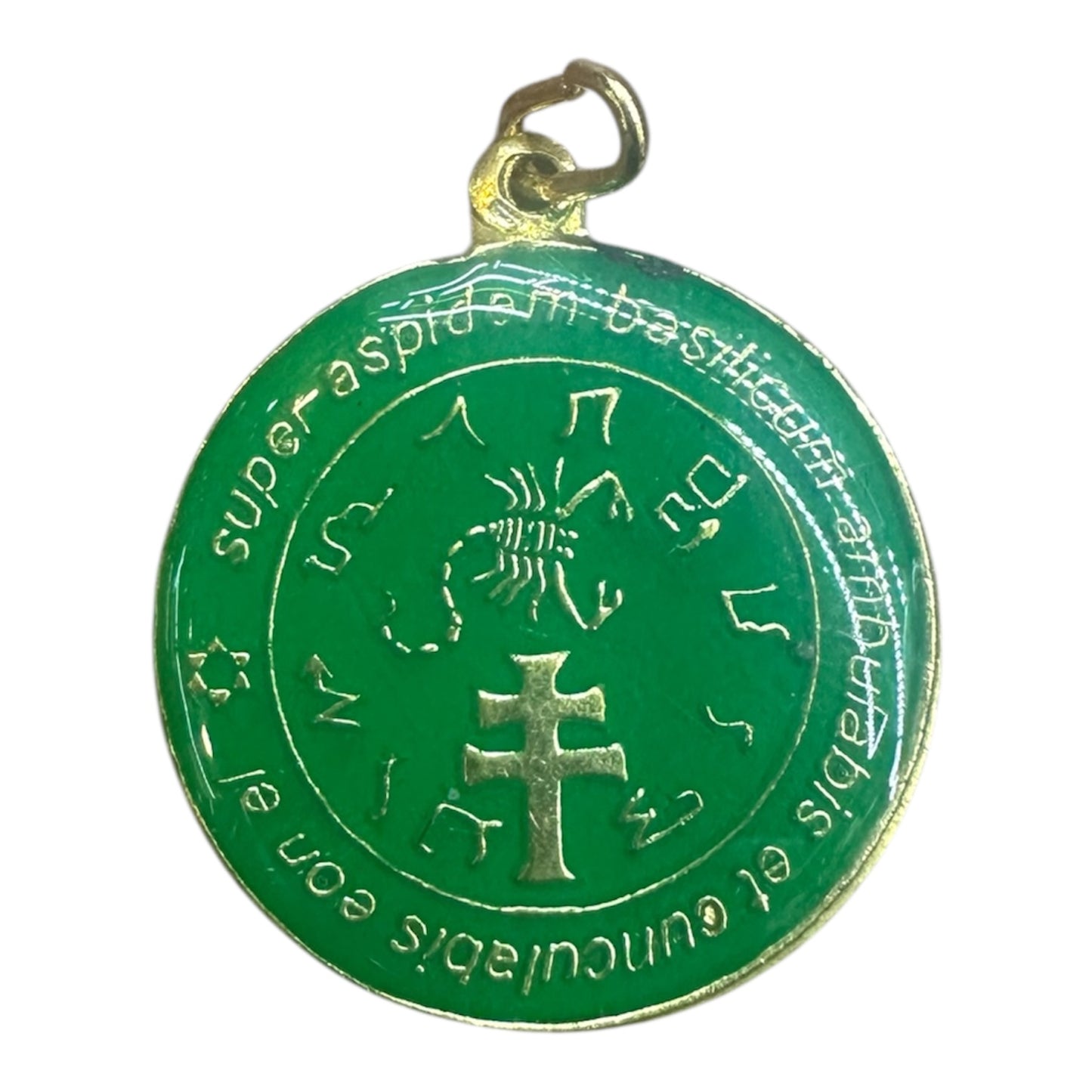 Exterminador Talisman Amulento Encapsulado Y Baño De Oro 3cm