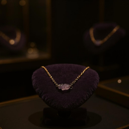Necklace with Quartz Chip