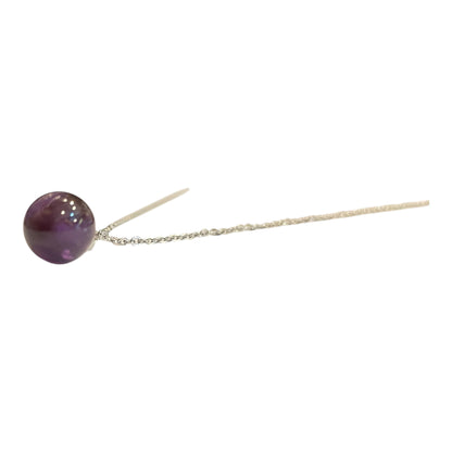 cuarzo en esfera con cadena de acero