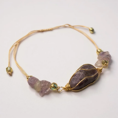 Pulsera Ajustable De Cuarzo
