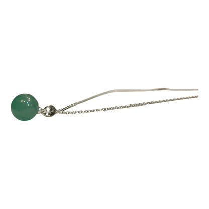 cuarzo en esfera con cadena de acero