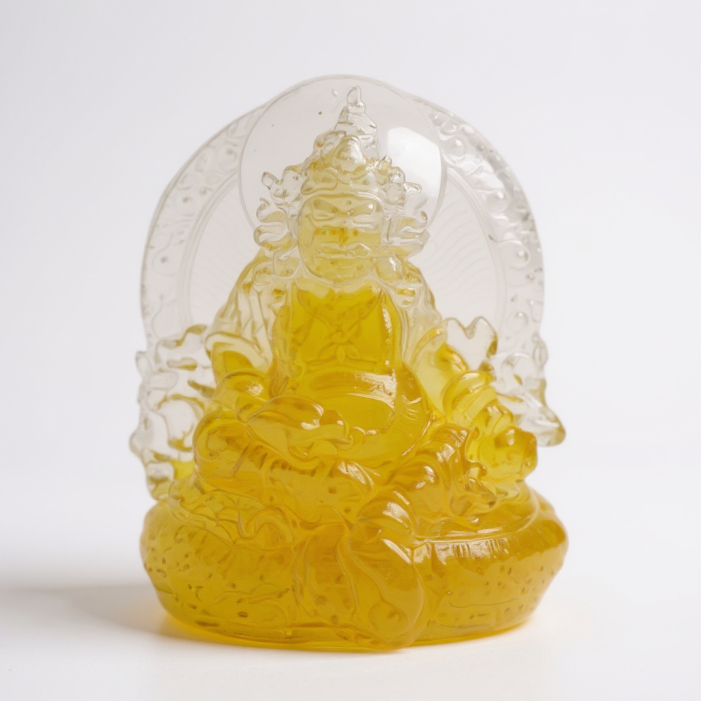 Dzambhala of Prosperity Buddha in Crystal Resin 12cm