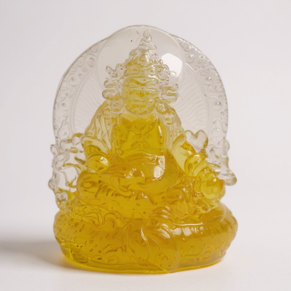 Dzambhala of Prosperity Buddha in Crystal Resin 12cm