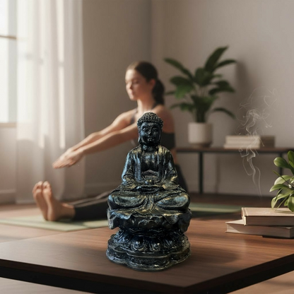 Black Buddha Round Base 10cm