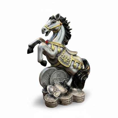 Caballo Año Chino Estatua De Resina 18x13x8.5 Cm