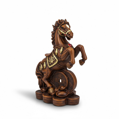 Caballo Año Chino Estatua De Resina 18x13x8.5 Cm