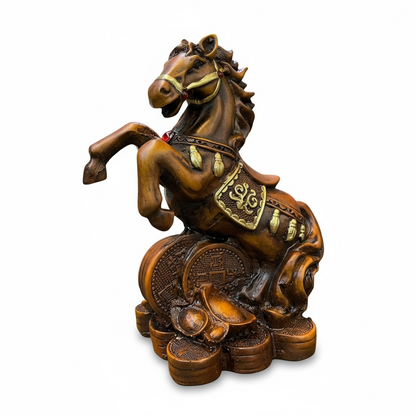 Caballo Año Chino Estatua De Resina 18x13x8.5 Cm