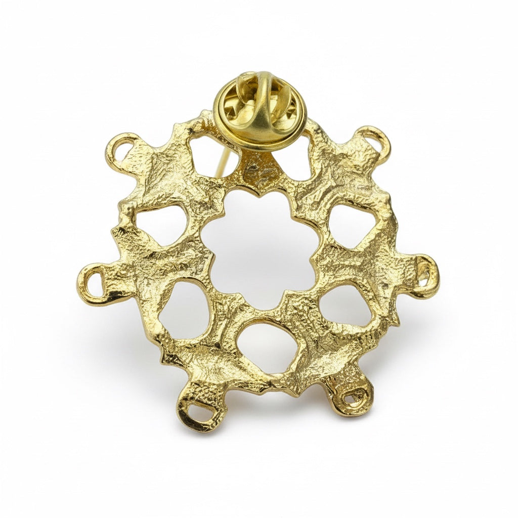 Circle of Angels Gold Plated with Crystal Brooch