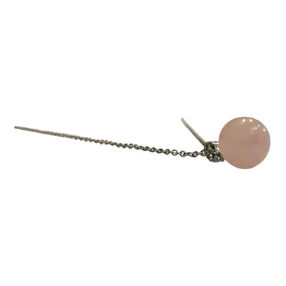 cuarzo en esfera con cadena de acero