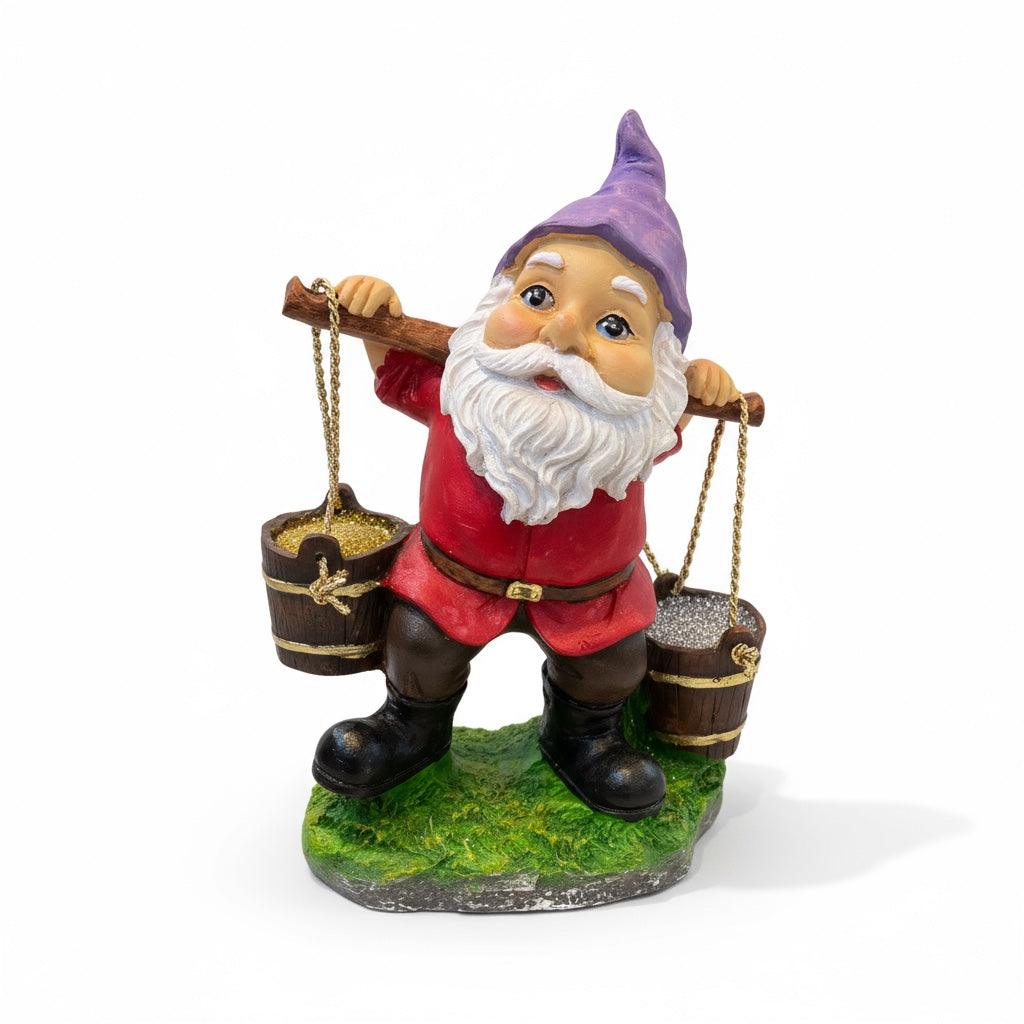 Gnomo Cubetas Figura De Resina Para Decoración Del Hogar