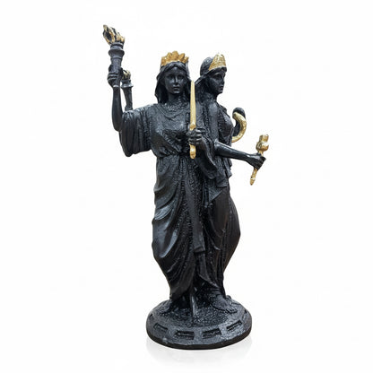 Estatua Hecate Triple Diosa Resina 21cm