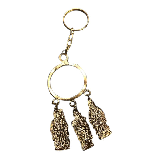 Blue Rhino and Elephant Keychain