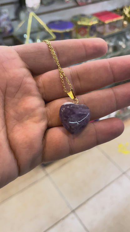 Collar Cuarzo Amatista 20mm