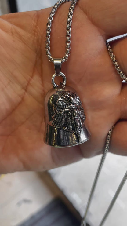 Biker Bell Charm for Motorcyclists with Chain